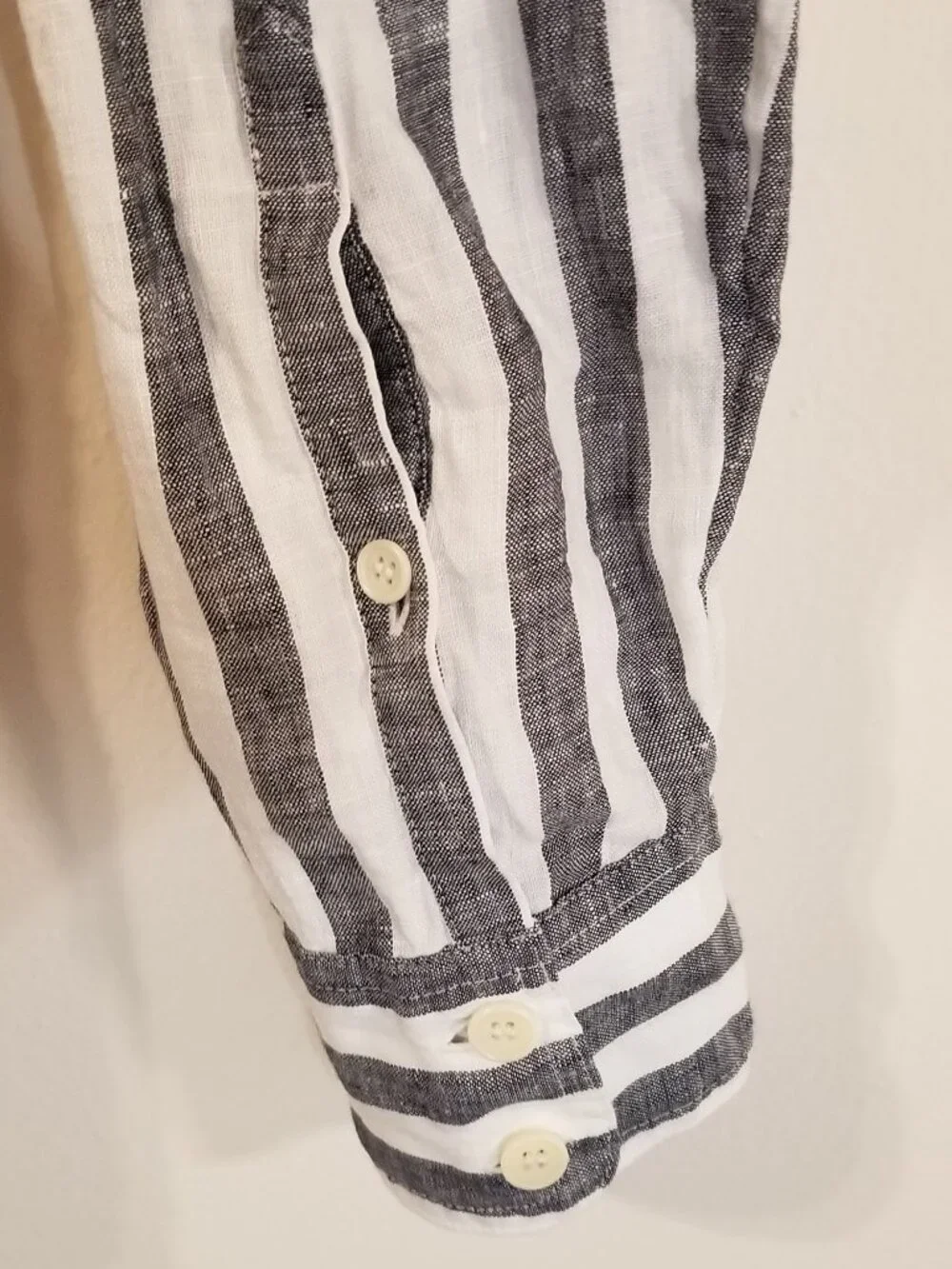 J. Crew Women’s Striped 100% Linen Button Down Shirt – Sz 6